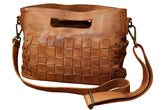 Superior Leather Womens Genuine Cow Hide vintage Full Grain Real Shoulder Cross Body SLG-4 Handbag, Cognic, L=33 cm ,W=10 cm, H=26 cm